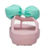 Chinelos clássicos de plataforma com laço «Pink Teal»