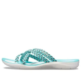 Chinelos de malha Azul Branco