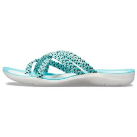 Chinelos de malha Azul Branco