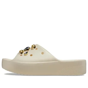 Chinelos de plataforma Classic Crystals Pearls «Branco»