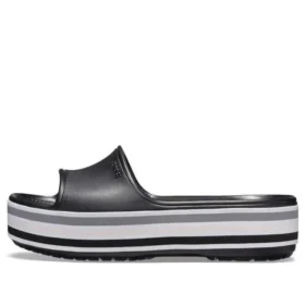 Chinelos de plataforma Crocband «Preto Cinza Branco»