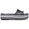 Chinelos de plataforma Crocband «Preto Cinza Branco»