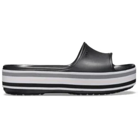 Chinelos de plataforma Crocband «Preto Cinza Branco»