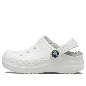 Classic Baya Lined Clog «White Grey»