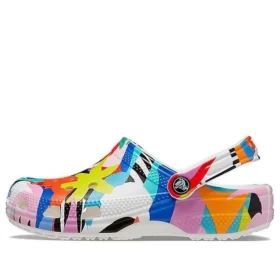 Classic Beach Sandals unissexo multicoloridas brancas