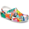 Classic Beach Sandals unissexo multicoloridas brancas
