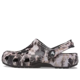 Classic Bleach Dye Clogs «Preto Branco»