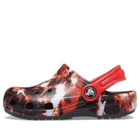 Classic Bleach Dye Clogs «Red White Black»