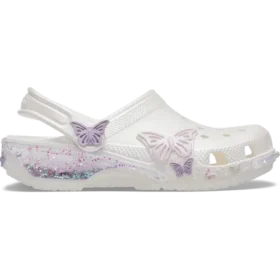 Classic Butterfly Sparkle Shaker Clog para Crianças