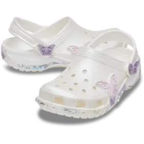 Classic Butterfly Sparkle Shaker Clog para Crianças