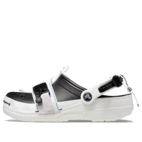Classic Clog com fivela de fecho de correr «Preto Branco»