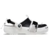 Classic Clog com fivela de fecho de correr «Preto Branco»