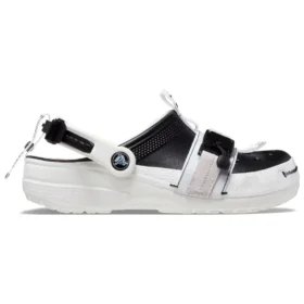 Classic Clog com fivela de fecho de correr «Preto Branco»
