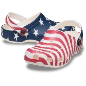 Classic Clog infantil com bandeira americana