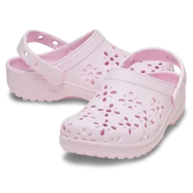 Classic Clog Infantil com Recortes Florais