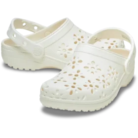 Classic Clog Infantil com Recortes Florais