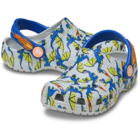 Classic Clog para crianças com padrão de dragão