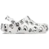 Classic Clogs com estampado de caveiras «White Black»