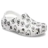 Classic Clogs com estampado de caveiras «White Black»