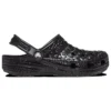 Classic Clogs em pele de crocodilo «Preto»