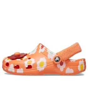 Classic Clogs em tecido felpudo «Laranja»