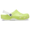 Classic Clogs que brilham no escuro «Verde-limão e branco»