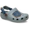 Classic Denim Clog para crianças, com tira traseira ajustável
