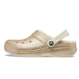 Classic Glitter Lined Clogs «Gold White»