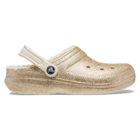 Classic Glitter Lined Clogs «Gold White»