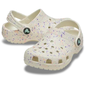 Classic Glow Paint Splatter Clog para crianças