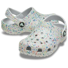 Classic Glow Paint Splatter Clog para crianças
