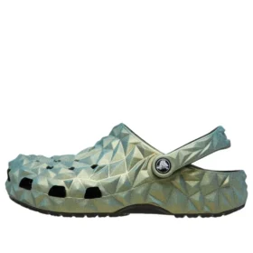 Classic Iridescent Geometric Clog «Verde»