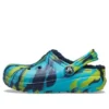 Classic Lined Clog com efeito marmorizado «Blue Tie-Dye»