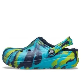 Classic Lined Clog com efeito marmorizado «Blue Tie-Dye»
