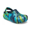 Classic Lined Clog com efeito marmorizado «Blue Tie-Dye»