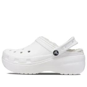 Classic Lined Clog com plataforma e forro “Branco”