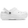 Classic Lined Clog com plataforma e forro “Branco”