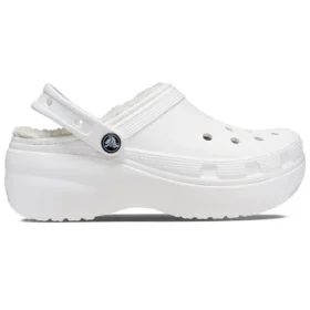 Classic Lined Clog com plataforma e forro “Branco”