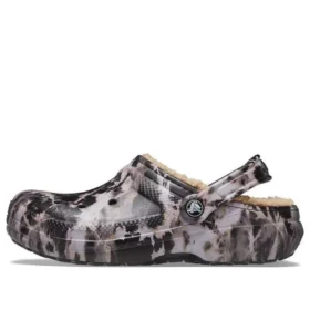 Classic Lined Clog tingido com lixívia «Preto Branco Bege»