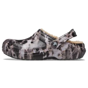 Classic Lined Clog tingido com lixívia «Preto Branco Bege»