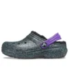 Classic Lined Clogs «Black Purple Sparkles»