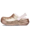 Classic Lined Glitter Clog «Gold Pink»