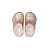 Classic Lined Glitter Clog «Gold Pink»