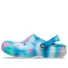 Classic Lined Solarized Clog «White Blue Aqua»