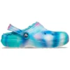 Classic Lined Solarized Clog «White Blue Aqua»