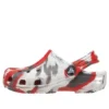 Classic Marbled Clogs “Branco Vermelho Cinza”