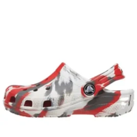 Classic Marbled Clogs “Branco Vermelho Cinza”
