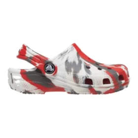 Classic Marbled Clogs “Branco Vermelho Cinza”