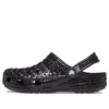 Classic Metallic Crocskin Clogs «Preto»