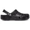 Classic Metallic Crocskin Clogs «Preto»